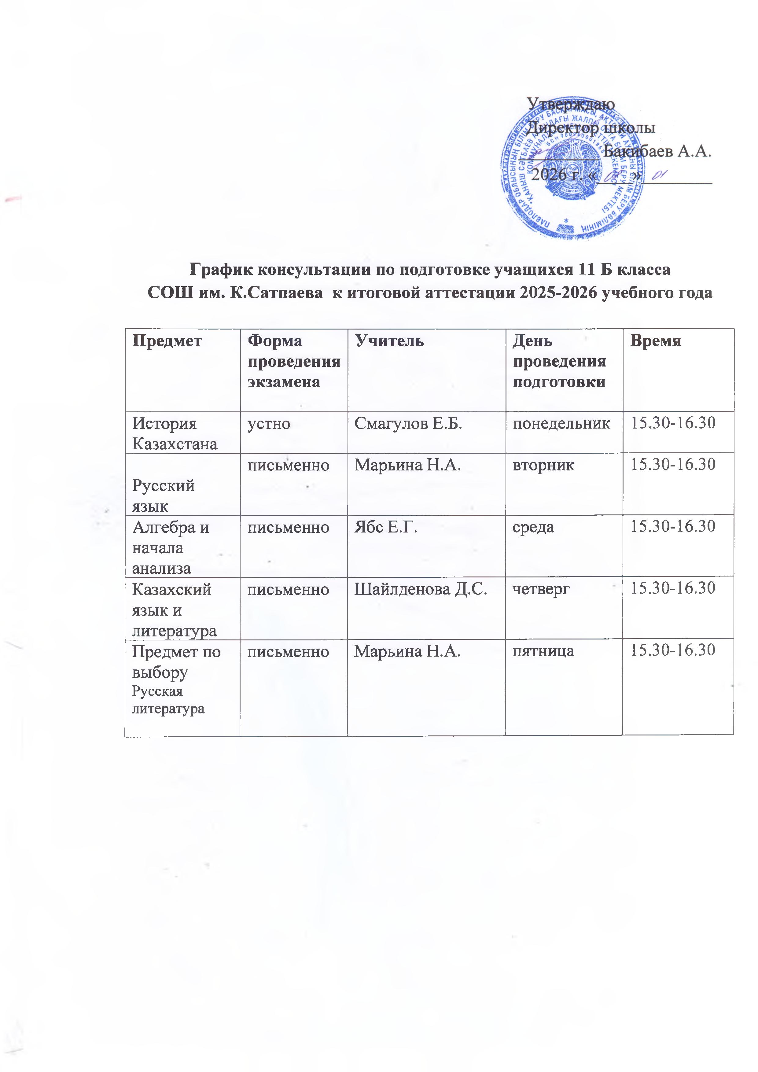 график консультации 0001